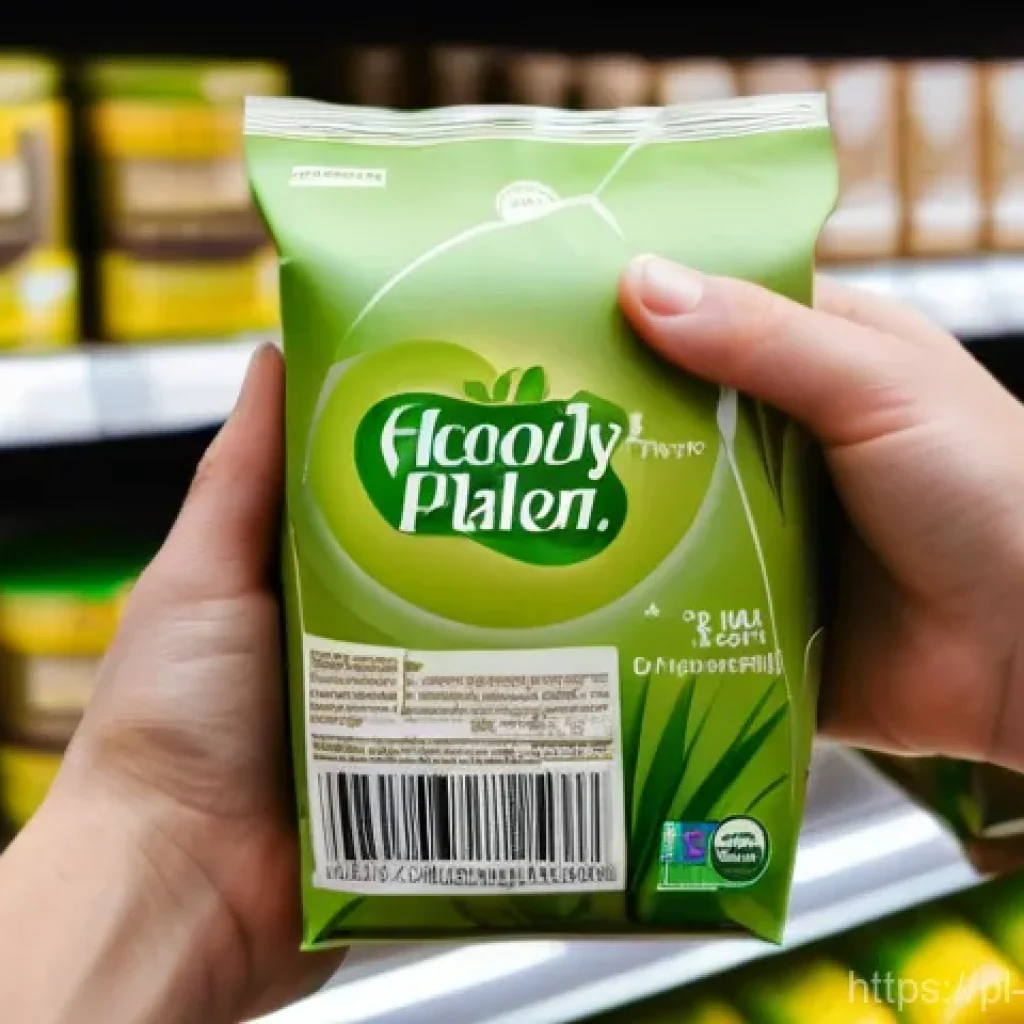 그린워싱의 윤리적 쟁점 분석 - **Prompt: The Illusion of "Natural" Packaging**
"A close-up, high-definition photograph of a con...