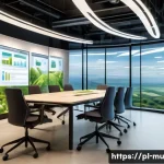 Home 20 그린워싱과 투명성의 중요성 - A detailed illustration of a transparent corporate meeting room where diverse professionals are disc...